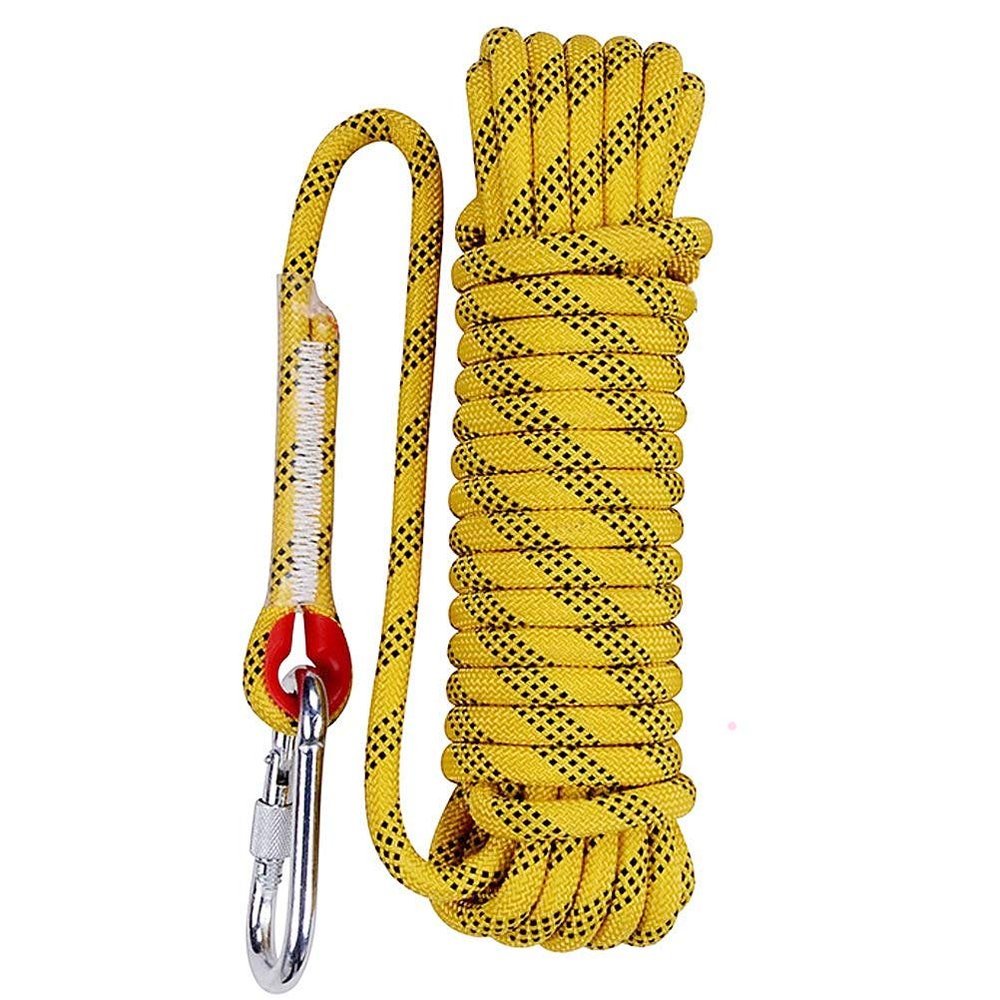 Aoneky 98ft 10mm Static Rope - Polyester Rope for Climbing, Rescue, Arborist Work, Camping & Towing, UV Resistan