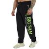 BIG SAM SPORTSWEAR COMPANY Men's Bodybuilding Workout Comfort Design Baggy Muscle Trackpants (S) Black view 2