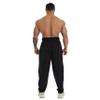 BIG SAM SPORTSWEAR COMPANY Men's Bodybuilding Workout Comfort Design Baggy Muscle Trackpants (S) Black view 4