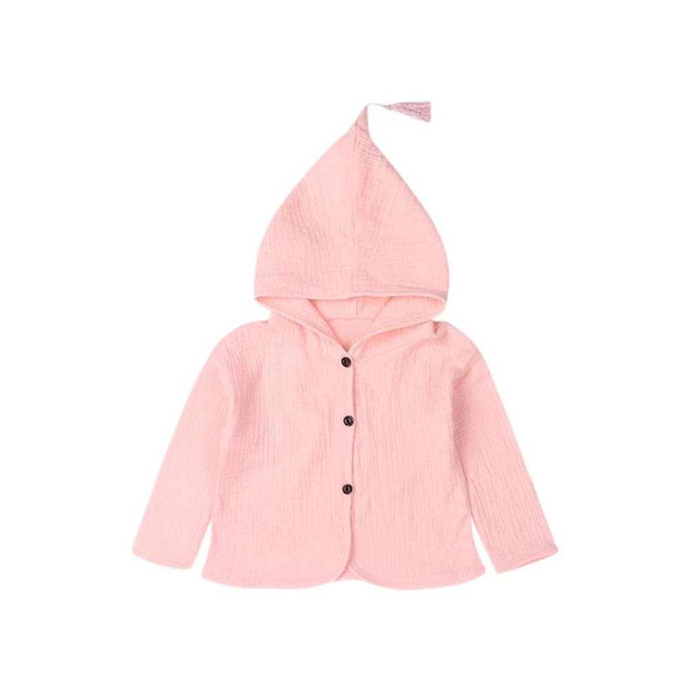 Baby Coat 1-4 Years Old,Infant Toddler Boys Girls Kids Solid Warm Long Sleeve Hooded Jacket Cardigan Outerwear (3-4 Years Old, Pink)