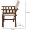BYER OF MAINE Pangean Campaign Chair, Portable Hardwood Folding Chair with Heavy-Duty Canvas Seat Material. Ideal Patio, Deck & Camping Seat 20d  23w  36h, 250 lbs Capacity, Natural view 3