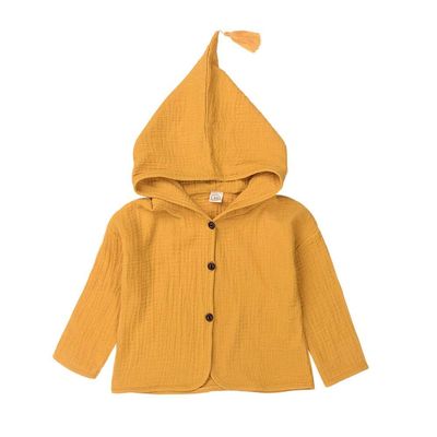 Baby Coat 1-4 Years Old,Infant Toddler Boys Girls Kids Solid Warm Long Sleeve Hooded Jacket Cardigan Outerwear (6-12 Months, Yellow)