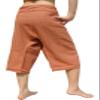 RaanPahMuang Thin Striped Cotton Plus Fisherman Capri Wrap Plus Pants, XX-Large, Burnt Sienna Brown view 2