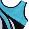 BAOHULU Leotard for Toddler Girls Gymnastics Shorts Sparkle Embroidery Tank Biketards One Piece B165_BlackBlue_130 view 3