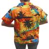 Full Funk Childrens Hawaiian Shirt in Summer Printed Rayon Seaside Beach Fun, 6 Years-8 Years, CoconutTree&Boat in Orange view 2