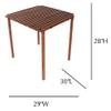 BYER OF MAINE - Pangean Nomad Folding Wood Table, Hardwood Portable Table for Bistro, Deck, or Camping, Use Indoors or Outdoors view 3
