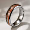 THREE KEYS JEWELRY 6mm Mens Silver Tungsten Rings Two Tone Zebra Acacia Wood & Antler Arrows Inlay Hunting Wedding Band Unisex High Polished Domed Comfort Fit Durable, Size 10 view 2
