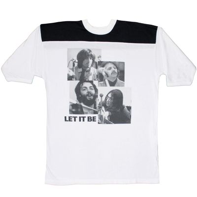 Beatles Men's Let It Be Footbal Jersey XX-Large White