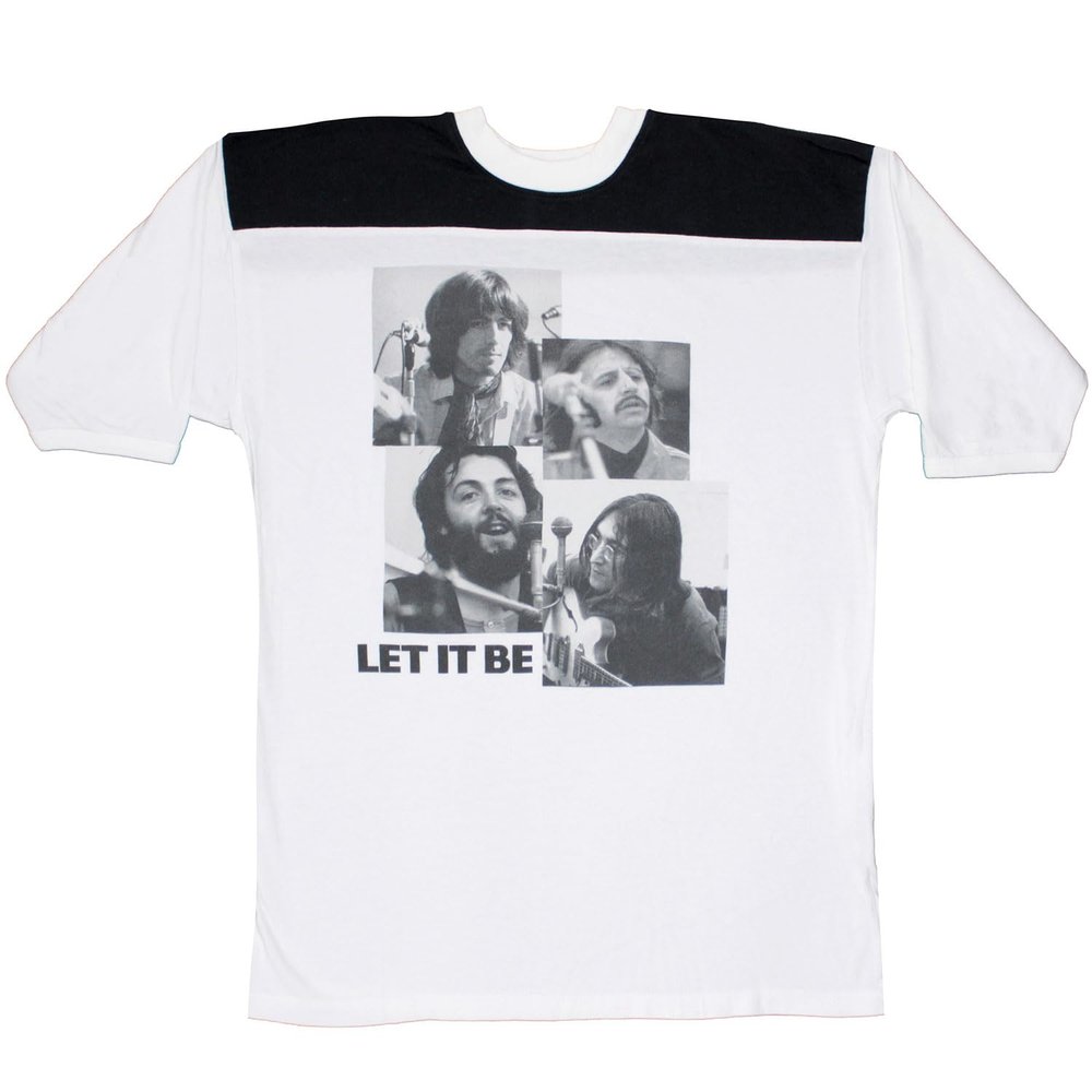 Beatles Men's Let It Be Footbal Jersey XX-Large White