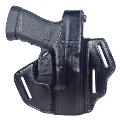 Tactical Scorpion Gear 3 Slot Leather Thumb Break Safety Holster: Fits Smith & Wesson S&W M&P Shield Handguns - not for .45