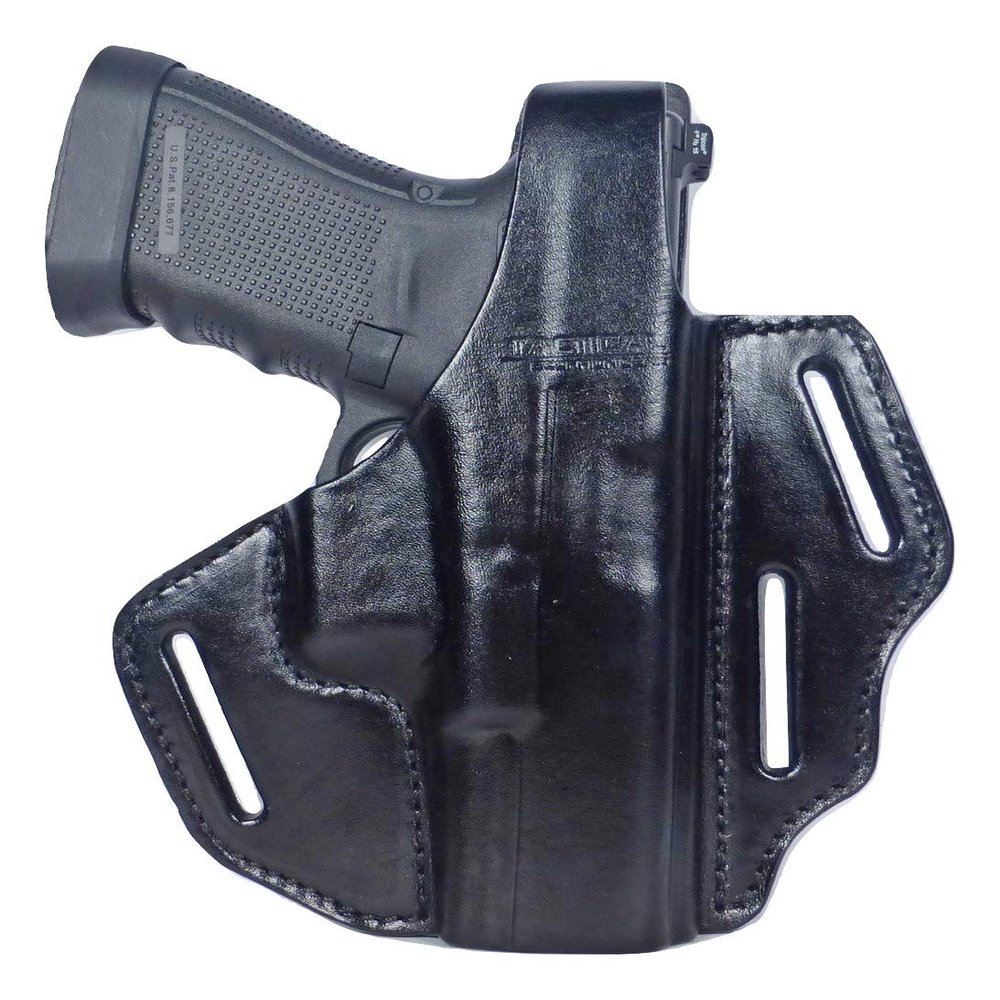 Tactical Scorpion Gear 3 Slot Leather Thumb Break Safety Holster: Fits Smith & Wesson S&W M&P Shield Handguns - not for .45