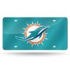 Rico Industries NFL Football Miami Dolphins Teal Color Laser Cut Tag view 1