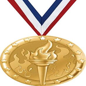 Torch Medals - 2" Gold Torch Medal Awards 20 Pack