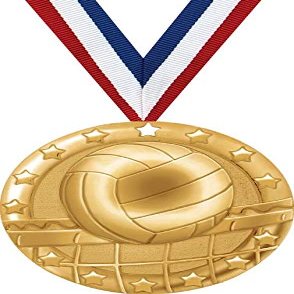 Volleyball Medals - 2" Gold Volleyball Team Medal Awards 100 Pack Prime