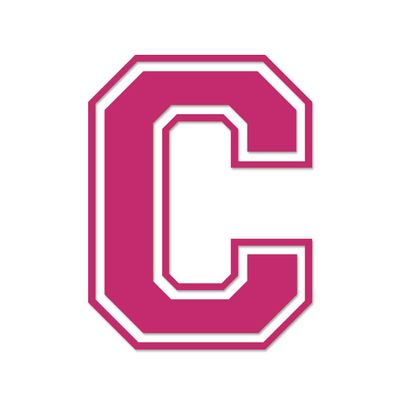 Applicable Pun Varsity Letter C - Vinyl Decal for Outdoor Use on Cars, ATV, Boats, Windows and More - Hot Pink (Magenta) 3 Inches Tall