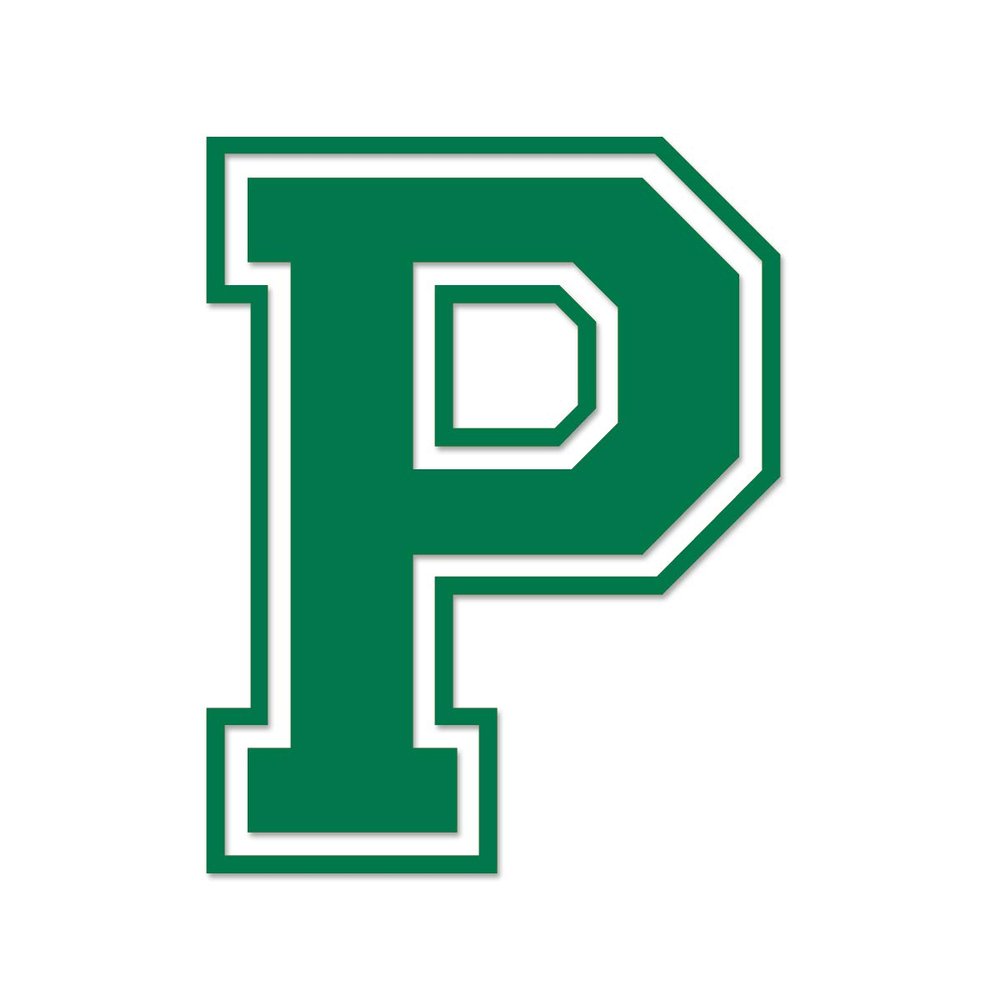 Applicable Pun Varsity Letter P - Vinyl Decal for Outdoor Use on Cars, ATV, Boats, Windows and More - Green 4 Inches Tall