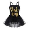 Freebily Girls Sequined Camisole Leotard Ballet Tutu Layers Skirt Dress Ballerina Dancewear Costumes Black 3-4 view 1