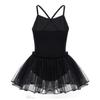 Freebily Girls Sequined Camisole Leotard Ballet Tutu Layers Skirt Dress Ballerina Dancewear Costumes Black 3-4 view 2