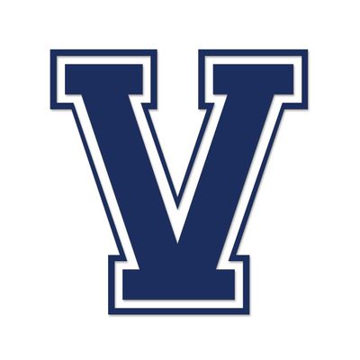 Applicable Pun Varsity Letter V - Vinyl Decal for Outdoor Use on Cars, ATV, Boats, Windows and More - Dark Blue (Navy) 3 Inches Tall