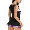 ZTie Women's School Girls Musical Party Halloween Cheerleader Costume Fancy Dress Uniform Outfit (XL, Black) view 2
