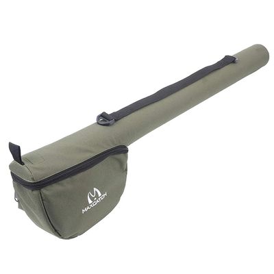 M MAXIMUMCATCH Maxcatch Fly Fishing Rod Case with Reel Pouch, Complete Protection Bag, For 9FT 2/4 Pieces Rod, Single (Green, 9' 4sec)