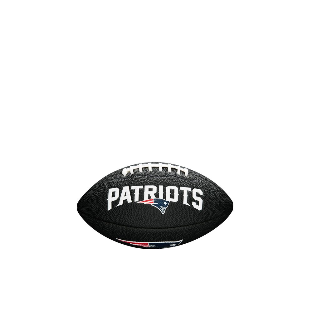 WILSON Sporting Goods NFL New England Patriots Team Logo Football , Black, Mini Size
