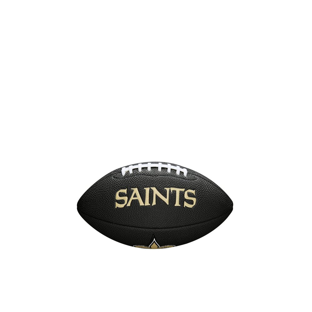 WILSON Sporting Goods NFL New Orleans Saints Team Logo Football , Black, Mini Size