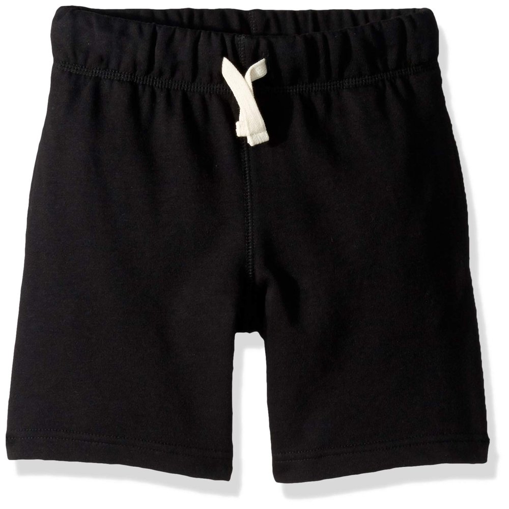 The Children's Place Boys' Uniform French Terry Shorts, Black, S (5/6)