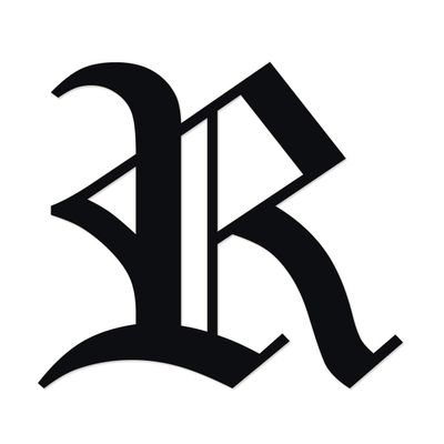 Applicable Pun Old English Letter R - Vinyl Decal for Outdoor Use on Cars, ATV, Boats, Windows and More - Black 3 Inches Tall