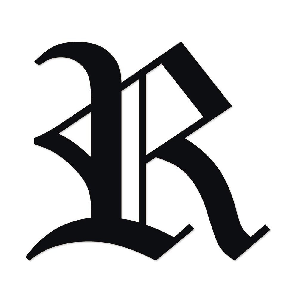 Applicable Pun Old English Letter R - Vinyl Decal for Outdoor Use on Cars, ATV, Boats, Windows and More - Black 3 Inches Tall