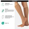 CALZITALY - 2 Pairs Open Toe Knee High Socks, Toeless Over-the-Calf Socks, Light Fabric Sheer 10 Denier, Ultra Soft Freetoes for Women (One Size, Black or Nude) view 2