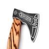 Bend D- Custom Handmade Stainless Steel Hatchet Viking Axe, Art - Ash Solid Wood Handle view 3