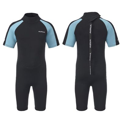Aunua Kids Wetsuit for Youth Boys Girls, 3mm Shorty Wetsuit for Swimming, Surfing(7036 BlackBlue 8)