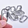 Alele D-Shape Locking Carabiner M4 Stainless Steel Quick Link Chain Connector Keychain Ring Buckle 10 Pack view 1