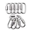 Alele D-Shape Locking Carabiner M4 Stainless Steel Quick Link Chain Connector Keychain Ring Buckle 10 Pack view 2