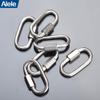 Alele D-Shape Locking Carabiner M4 Stainless Steel Quick Link Chain Connector Keychain Ring Buckle 10 Pack view 4
