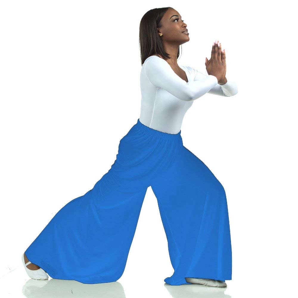 Danzcue Womens Celebration of Spirit Palazzo Pant (L, Bright Royal)