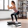 HomGarden 31" Aerobic Stepper Platform with 2 Risers, Adjustable Height 4/6/8 inches for Step Training, Home Gym Fitness, Cardio Workout and Exercise view 4