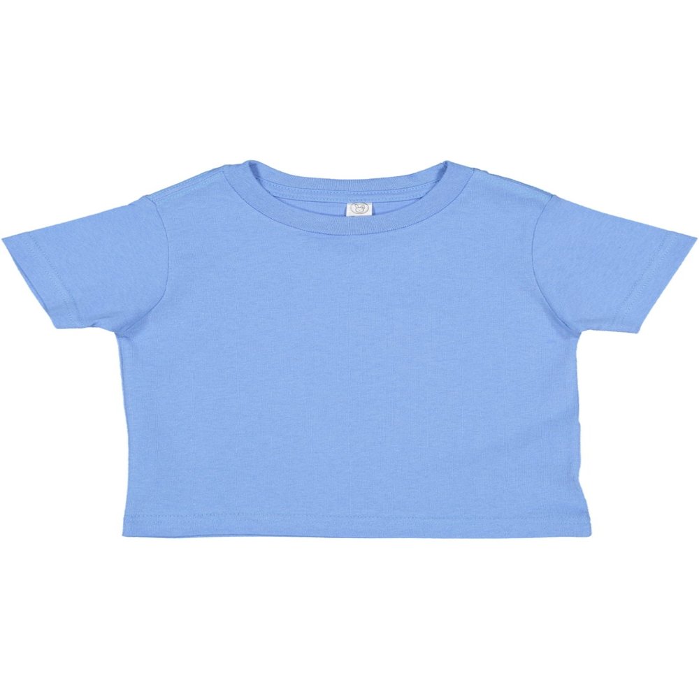 RABBIT SKINS Soft Cotton Toddler T-Shirt Boys Girls | Little Kids Tee| Blank Child Tshirt, Carolina Blue, 7T