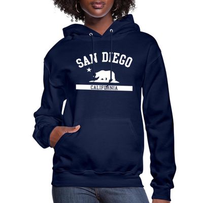 Spreadshirt San Diego California State Women's Hoodie, S, navy