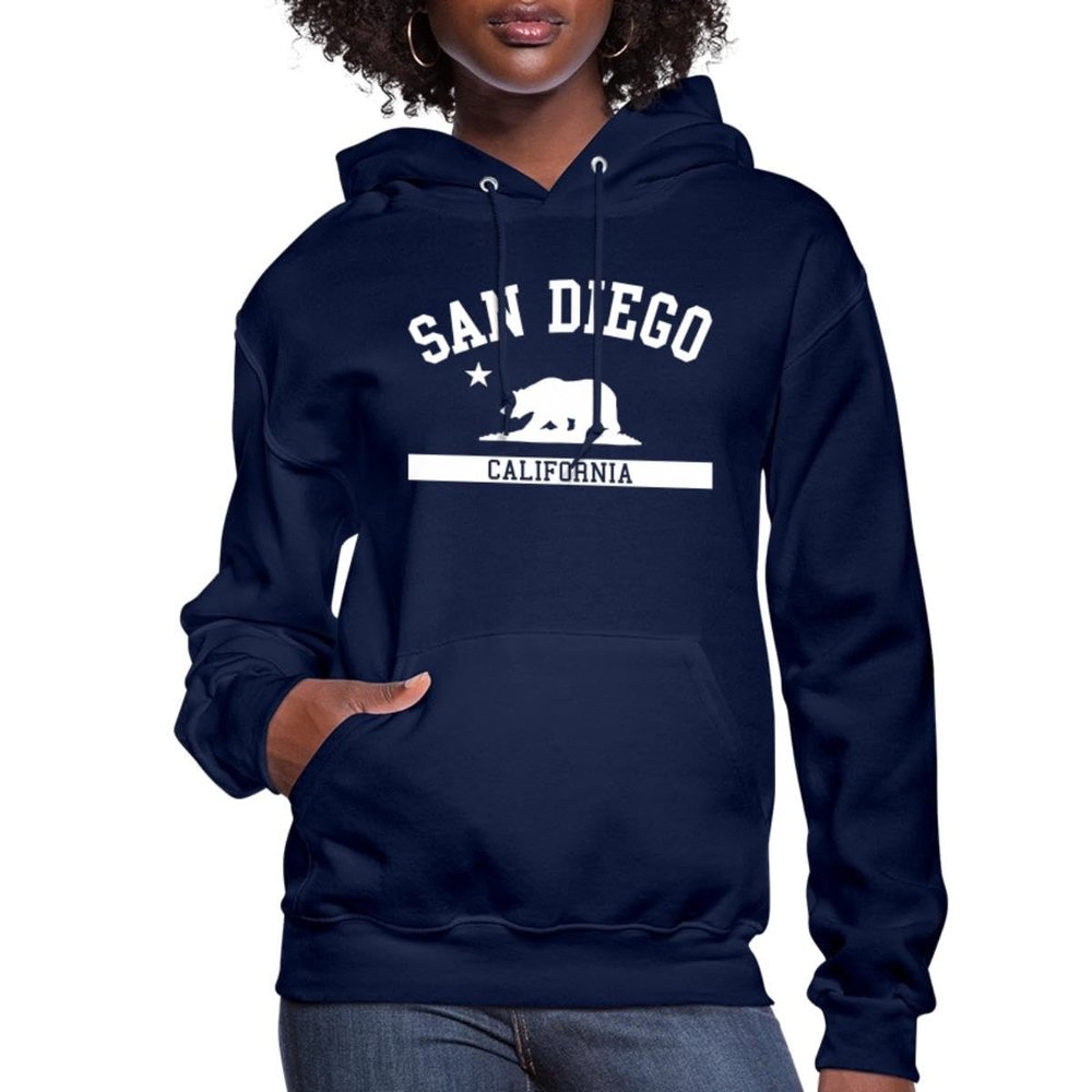 Spreadshirt San Diego California State Women's Hoodie, S, navy