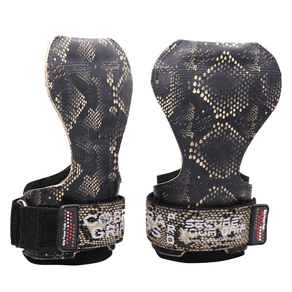 Cobra Grips PRO Weight Lifting Gloves Heavy Duty Straps Alternative Power Lifting Hooks Best for Deadlifts Adjustable Neoprene Padded Wrist Wraps Support Bodybuilding (PRO Snake Rubber TM)