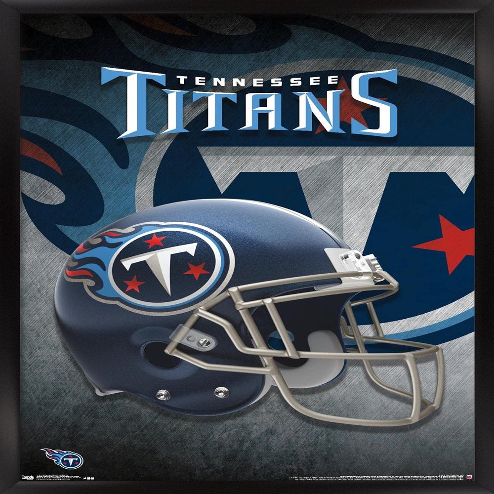 Trends International NFL Tennessee Titans - Helmet 18 Wall Poster, 22.375" x 34", Black Framed Version