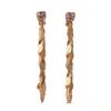 GRACE JUN Handmade Multi-layer Leaf Clip on Earrings for Women Cuff Earings Luxury Jewelry (711 Gold clip-on)