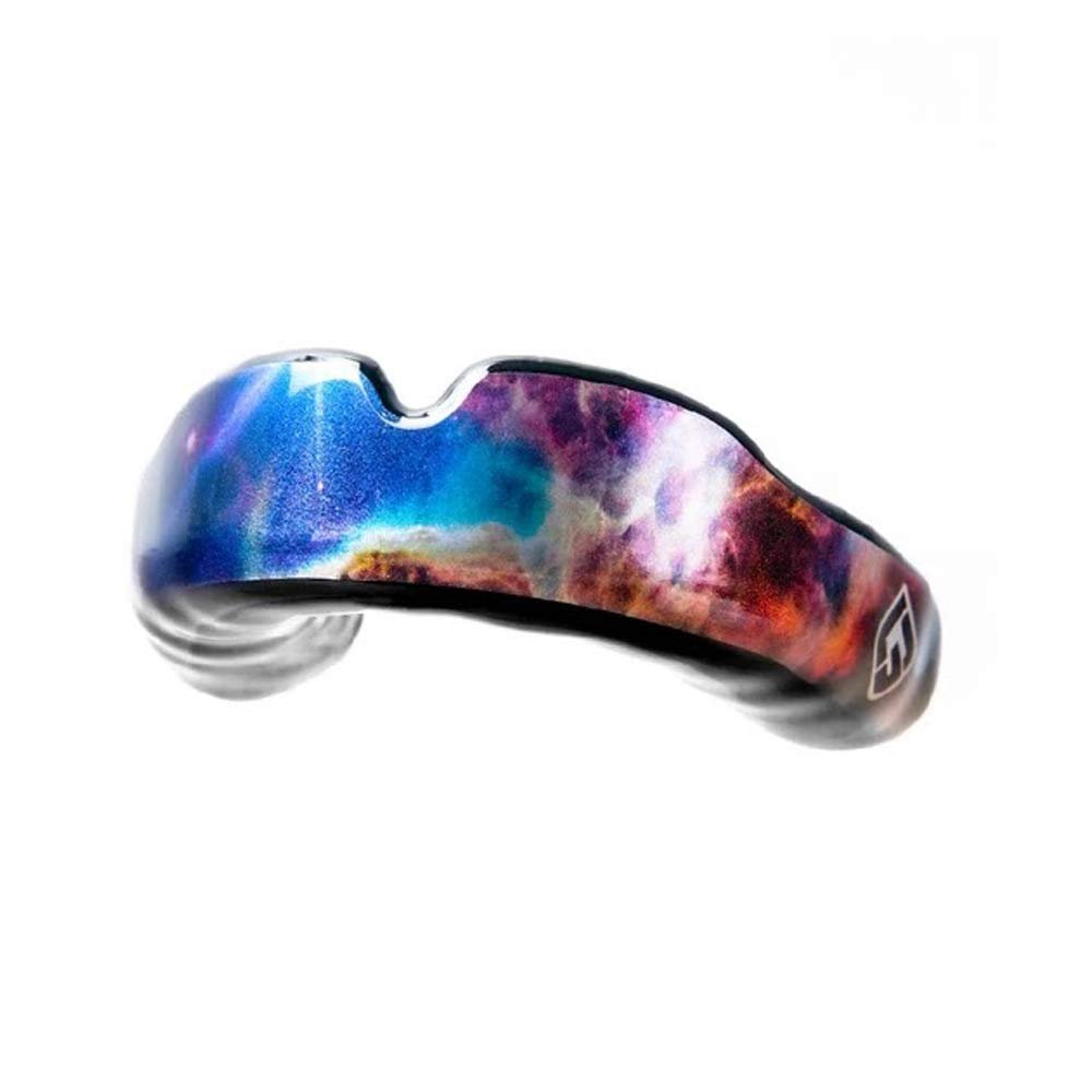 GuardLab APEX Mouthguard w/Case | Football, Basketball, Boxing, Wrestling, Soccer, Karate, Hockey, MMA | Adult & Youth | Pre-Indented for a Precise Fit (APEX/Cosmos-Spectrum, Medium)
