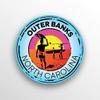 BIKONEIREI 2-Pack Outer Banks North Carolina Decal Sticker |3-inch Round | Premium Quality Vinyl Sticker | UV Protective Laminate | PD1506 view 1