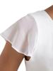 Capezio Big Girl's Flutter Sleeve Dress Dress, White, Medium view 4