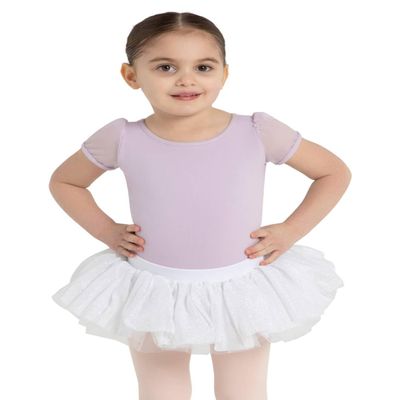 Capezio Big Girl's Glitter Tutu Skirt, White, Large