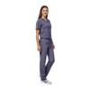 Natural Uniforms Unisex Scrub Set-Top and Pant Set (Charcoal, Medium) view 2