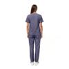 Natural Uniforms Unisex Scrub Set-Top and Pant Set (Charcoal, Medium) view 3